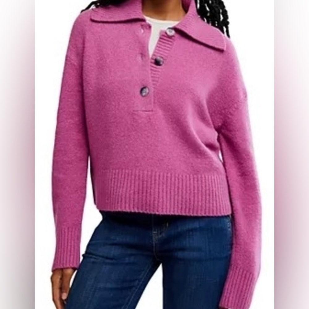 Free People Trading Up Polo Sweater